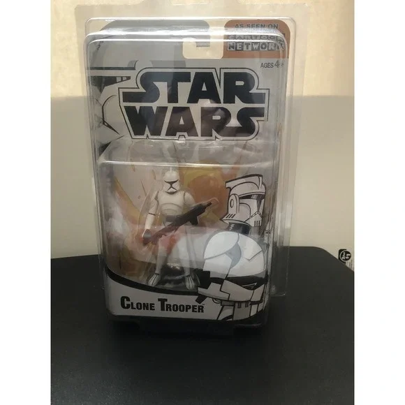 3 Star Wars Clone Wars Hasbro Sealed Figure Set Anakin Obi-Wan Clone Trooper HTF